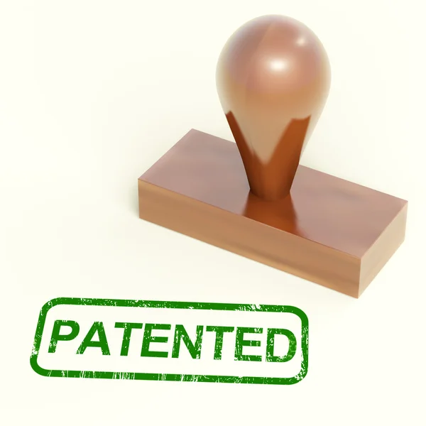 Patented Stamp Shows Trademark Patent Or Registered — Stock Photo, Image