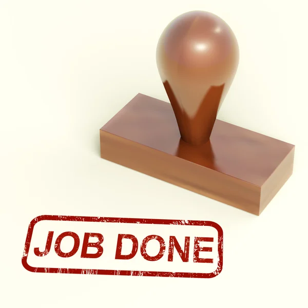 Job Done Stamp Shows Completed Or Finished Work — Stock Photo, Image