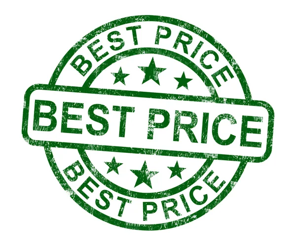 Melhor preço carimbo mostrando venda e redução — Fotografia de Stock