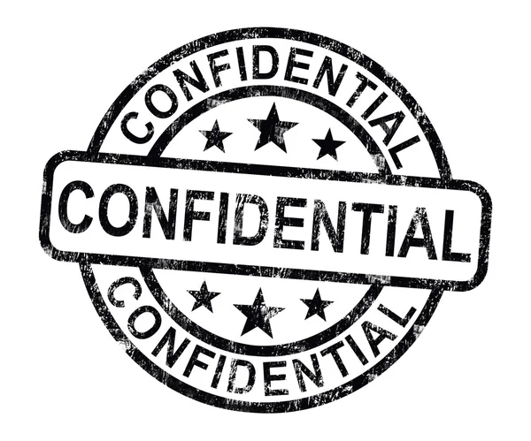 Confidential Stamp Shows Private Correspondence Or Documents — Stock Photo, Image