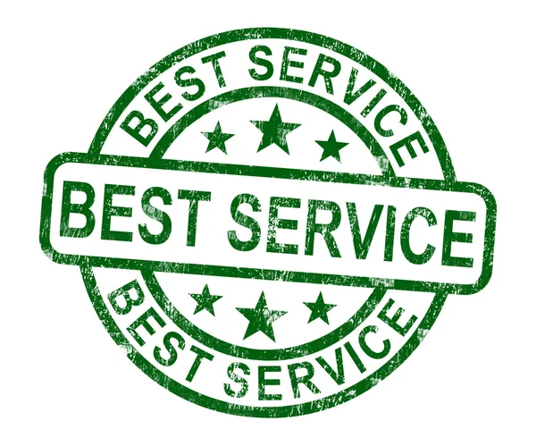 Bester Service-Stempel zeigt Top-Kundenbetreuung — Stockfoto