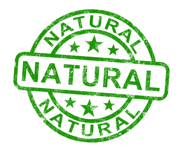 Naturstempel zeigt reines Naturprodukt — Stockfoto