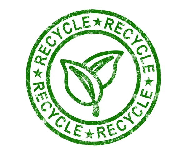 Återvinna stämpel visar förnybar och miljövänlig — Stockfoto