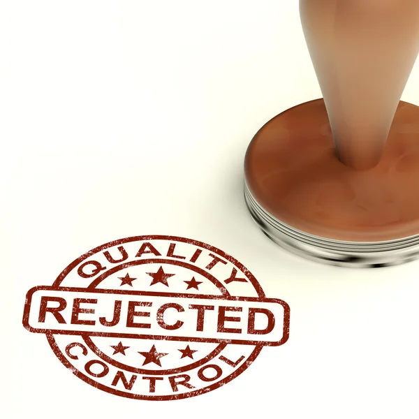 Selo rejeitado mostrando rejeição negada ou recusa — Fotografia de Stock