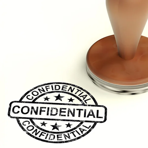 Конфиденциальная марка, показывающая личную переписку или документы — стоковое фото