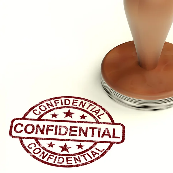 Selo Confidencial Mostrando Correspondência Privada ou Documentos — Fotografia de Stock