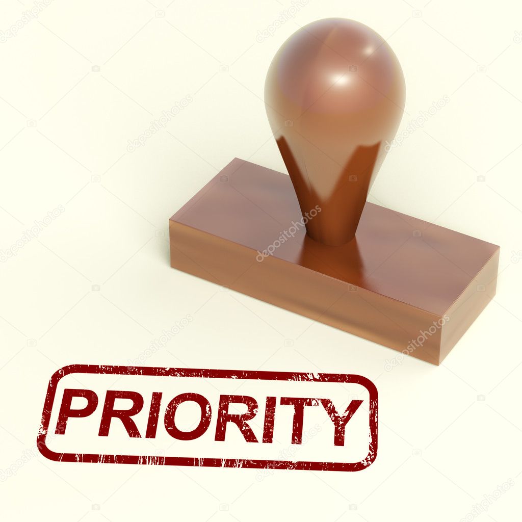 Priority Rubber Stamp Shows Urgent Rush Delivery