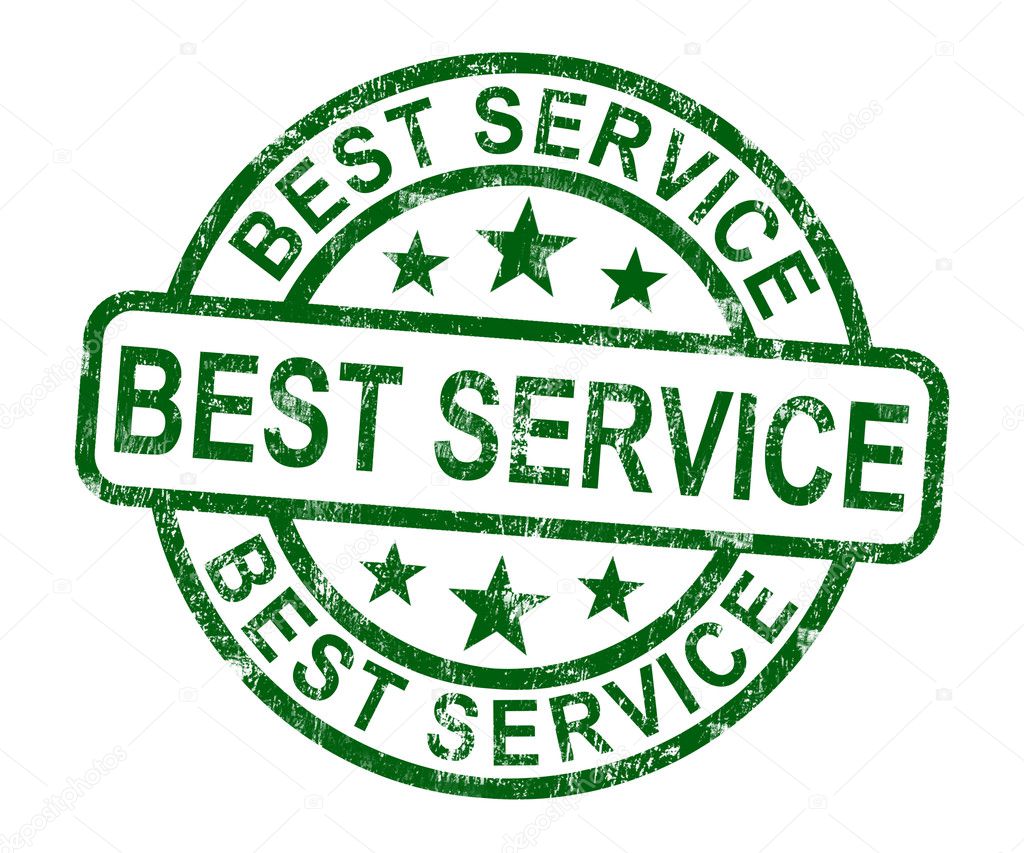 Best Service Stamp Shows Top Customer Assistance