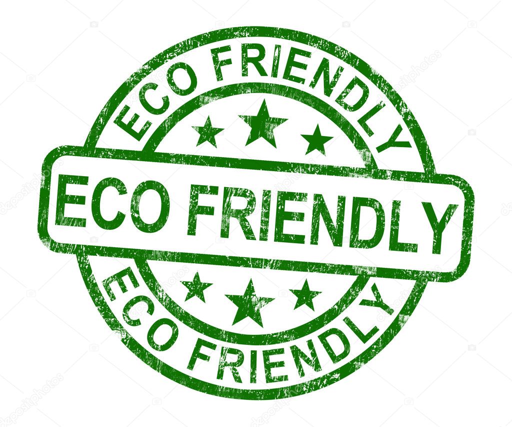 Eco Friendly Stamp As Symbol For Recycling