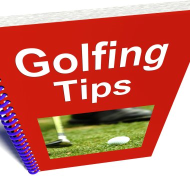 Golfing Tips Book Shows Advice For Golfers clipart
