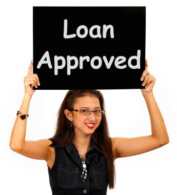 Loan Approved Sign Shows Credit Agreement Ok clipart