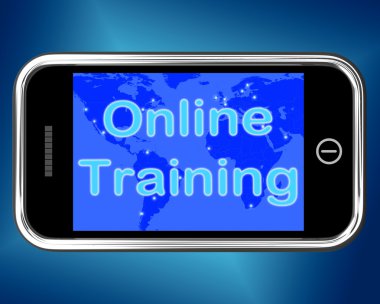 Online Training Mobile Message Shows Web Learning clipart