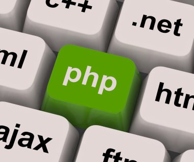 PHP programlama anahtar Internet geliştirme dili gösterir.