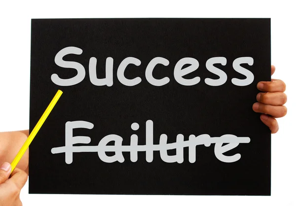 Placa do sucesso que mostra realizações ou riqueza — Fotografia de Stock