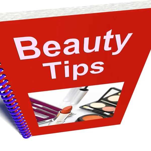 Schoonheid tips boek toont make-up hulp en advies — Stockfoto