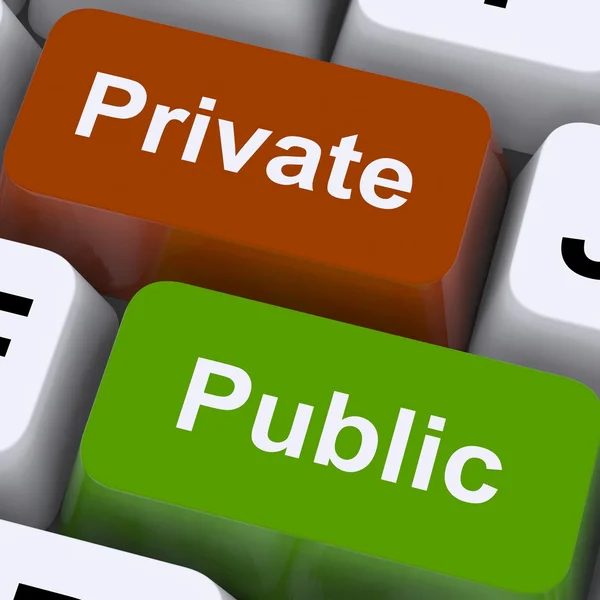 Private Or Public Keys On A Keyboard — Stock Photo, Image
