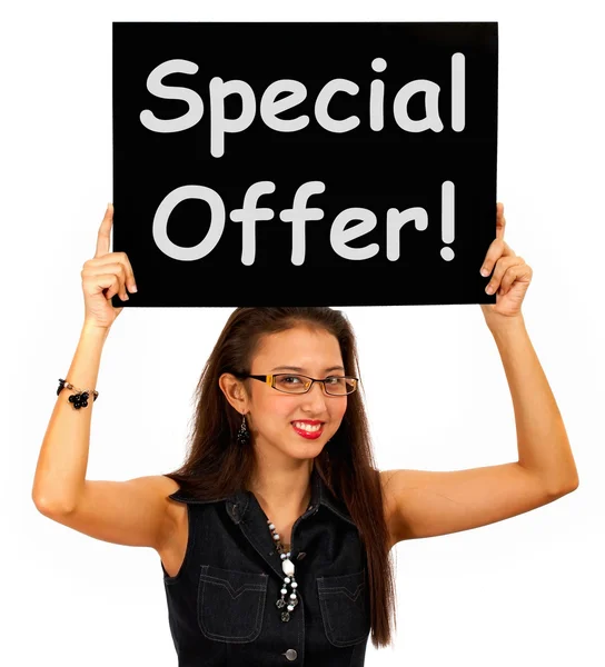Special Offer Board Shows Discount Bargain Product — Stock Photo, Image