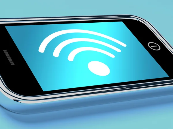 WiFi internet-anslutning på en mobiltelefon — Stockfoto