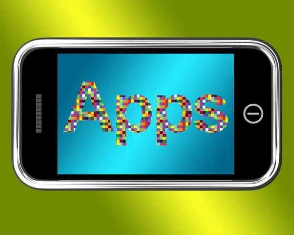 Mobile Phone Apps Smartphone Applications — Stock Photo, Image