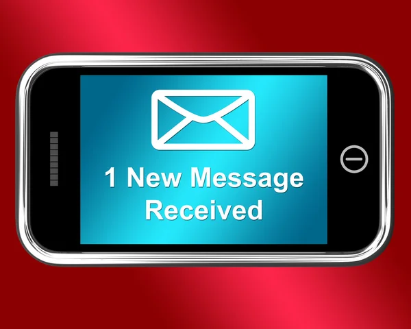 Email Envelope On Mobile Shows Message Received — Stock Photo, Image