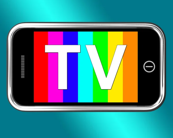 Mobiles digitales Fernsehen auf dem Smartphone — Stockfoto