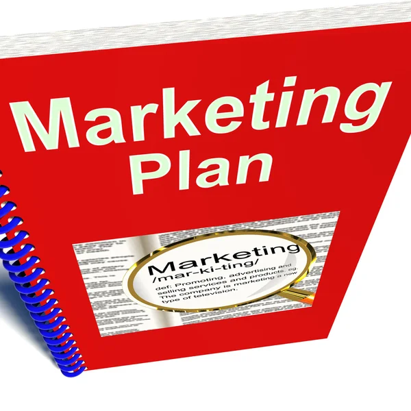Marketing Plan Book For Promotion Strategy — Stock Photo, Image