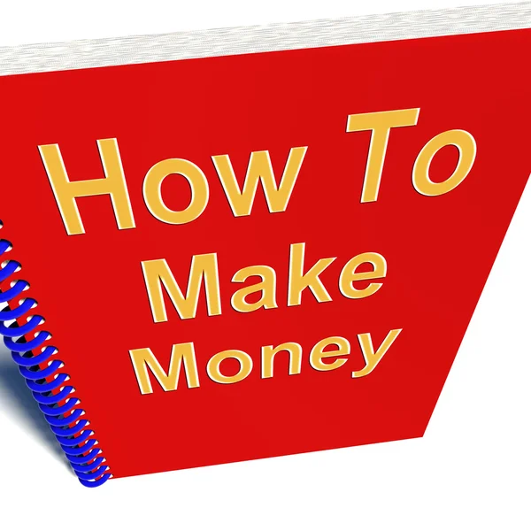 Jak vydělat peníze kniha zobrazeno při spuštění podnikání — Stock fotografie