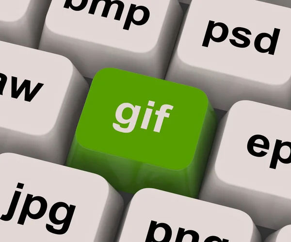 A chave de Gif mostra o formato da imagem para imagens da Internet — Fotografia de Stock