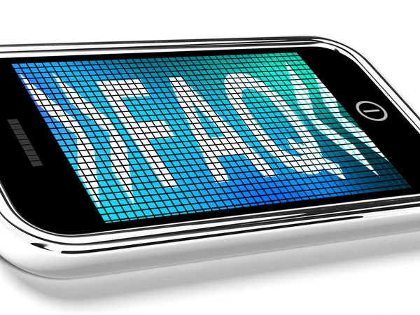 Mensagem Faq em uma tela de celular mostra ajuda — Fotografia de Stock