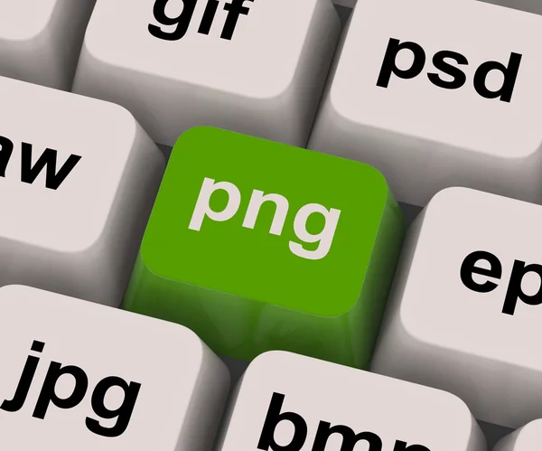PNG sleutel toont beeldformaat voor afbeeldingen — Stockfoto
