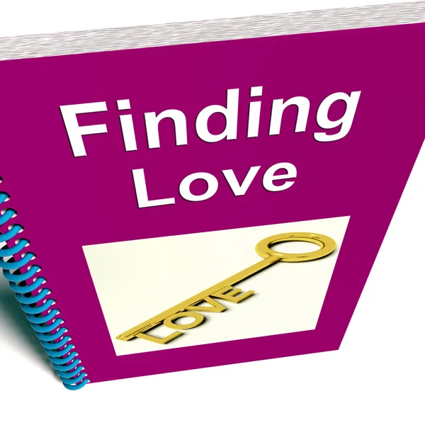 Finding Love Book Shows Relationship Advice — Stock Photo, Image