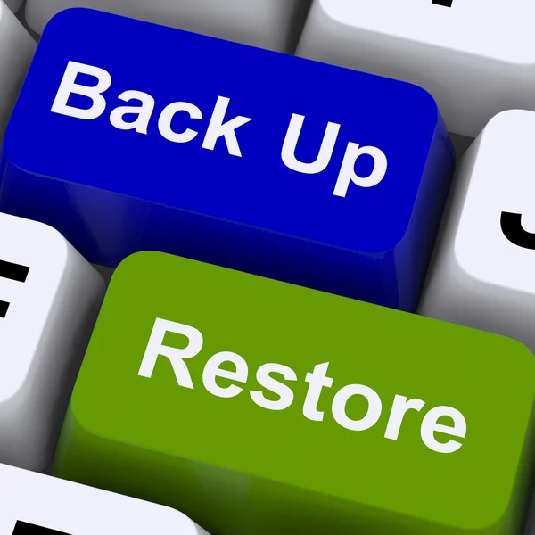 Back-up en herstel van sleutels voor gegevensbeveiliging — Stockfoto