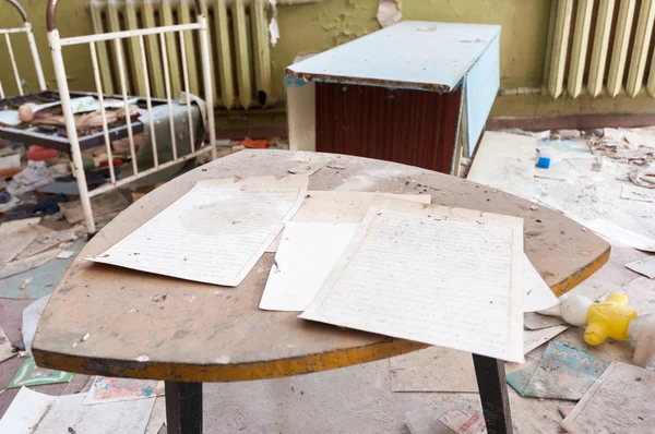 stock image Old documents on dirty table