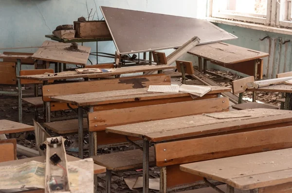 Opuszczona szkoła w Czarnobylu 2012 14 marca — Zdjęcie stockowe