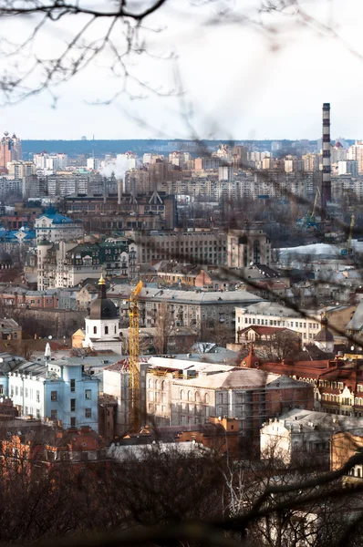 Kiev stad van een berg — Stockfoto