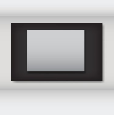 Beyaz kare Sanat Galerisi ector illüstrasyon