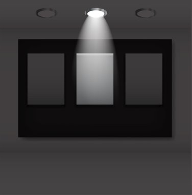 Beyaz kare Sanat Galerisi ector illüstrasyon