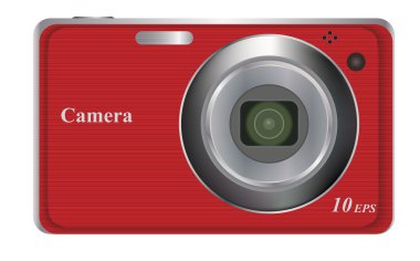 Digital compact photo camera vector