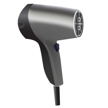 Hair dryer isolated on white illustration