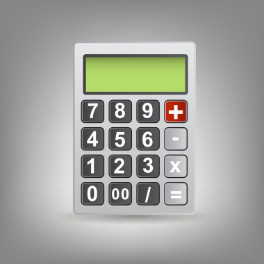  calculator icon with gray buttons