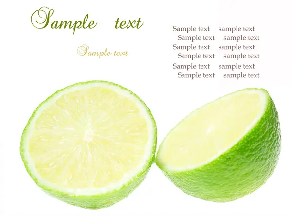 stock image Fresh ripe lime, isolated on white background.