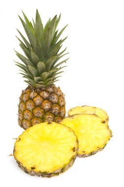 Mini pineapple, isolated on the white background.