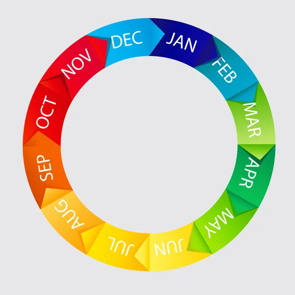 stock image Concept of colorful Time Wheel illustration