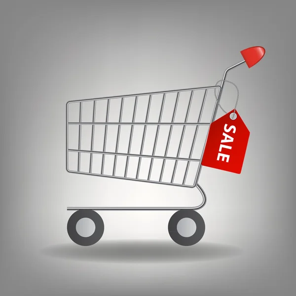 stock image  illustration of empty supermarket shopping cart icon iso