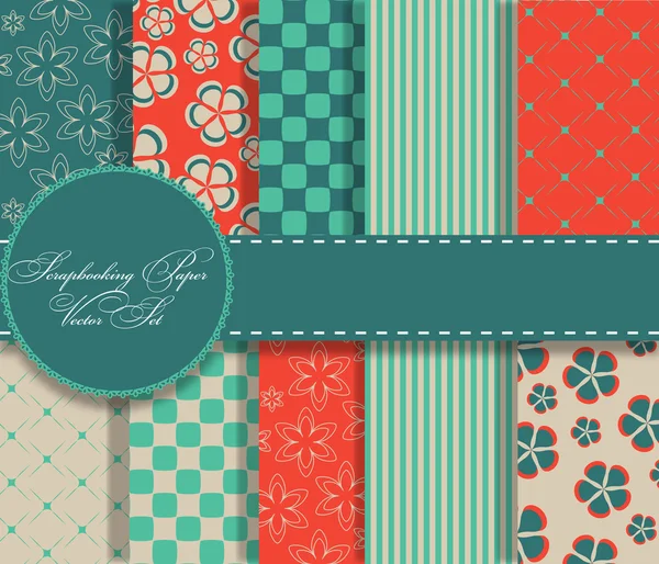 stock image Set of beaautiful paper for scrapbook