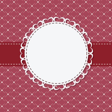 Vintage frame with bow illustration