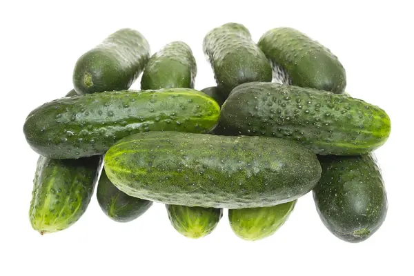 stock image Fresh green cucumber isolated on white background