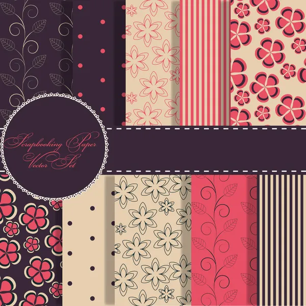 stock image Set of beaautiful red and blue paper for scrapbook