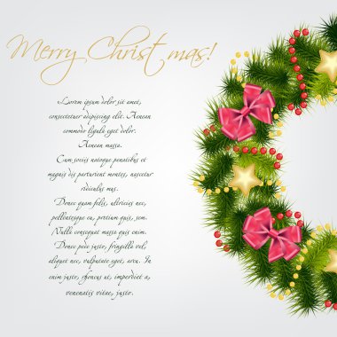 Realistic christmas wreath illustration