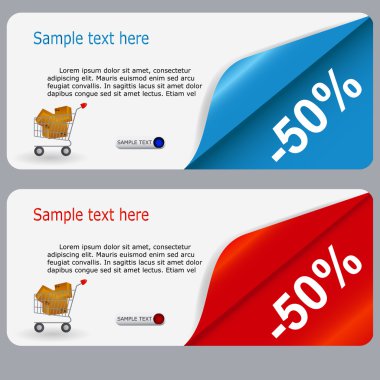 Sale banner with place for your text illustration